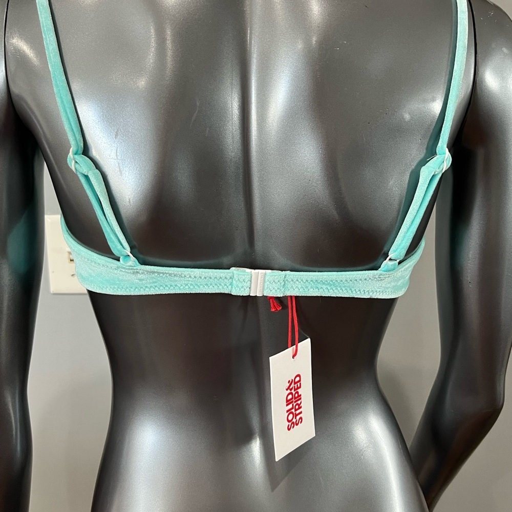 NWT SOLID & STRIPED The "EVA" Top in Solid Velvet Aquamarine M - Picture 11 of 13